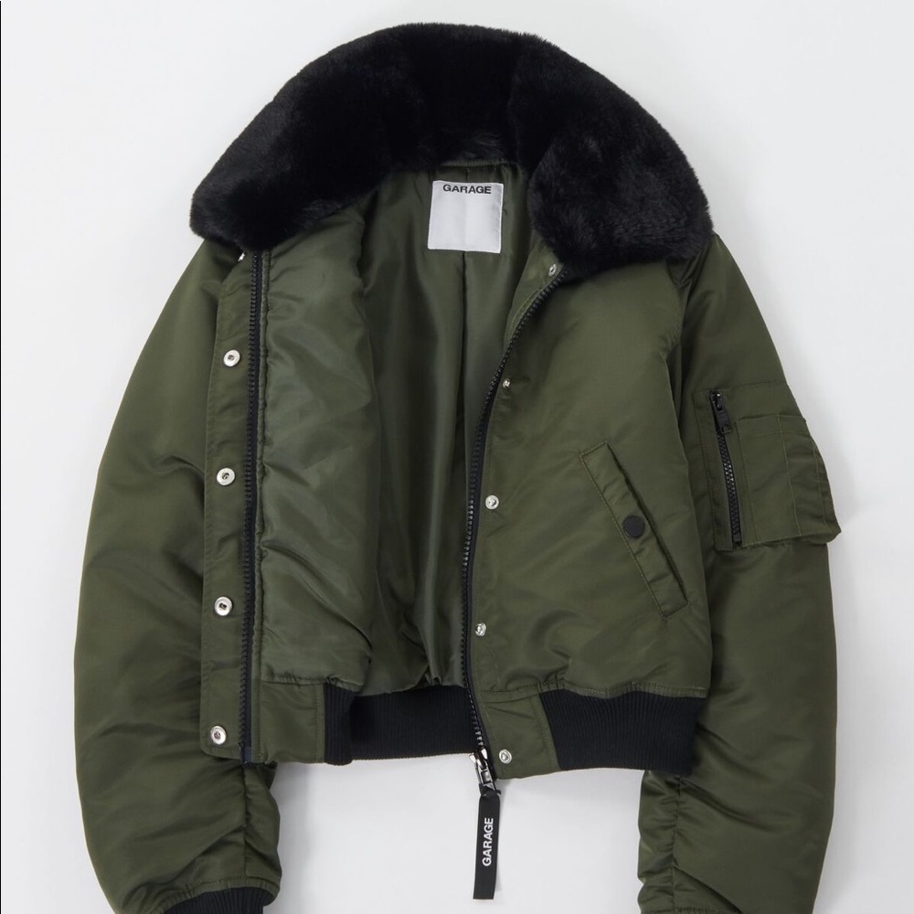 NWOT Chicago Bomber Dark Khaki Jacket
